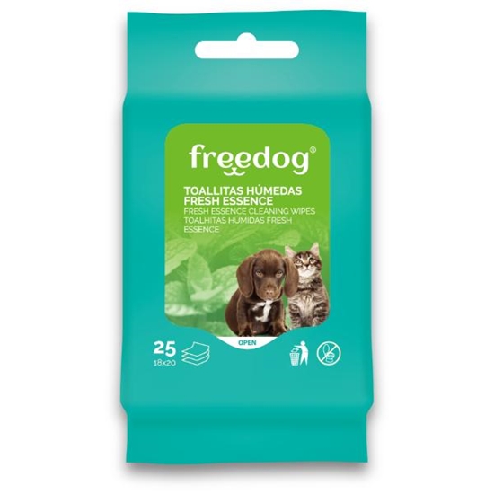 Picture of Freedog Aloe Vera Pocket Pet Wipes – 25-Pack